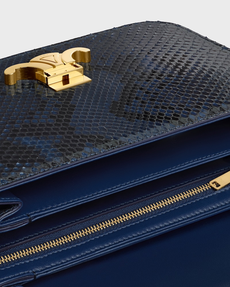 CLASSIQUE TRIOMPHE BAG IN PYTHON - DEEP NAVY - TRIOMPHE - 1 | CELINE