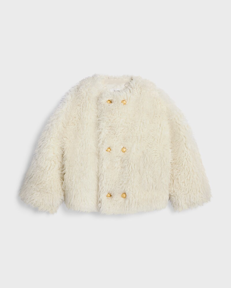 coat IN fluffy wool - CRAIE -  - 1 | CELINE