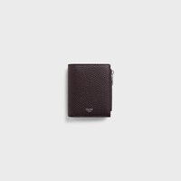 Compact Wallet IN GRAINED CALFSKIN - ESPRESSO - WALLETS - 1 | CELINE