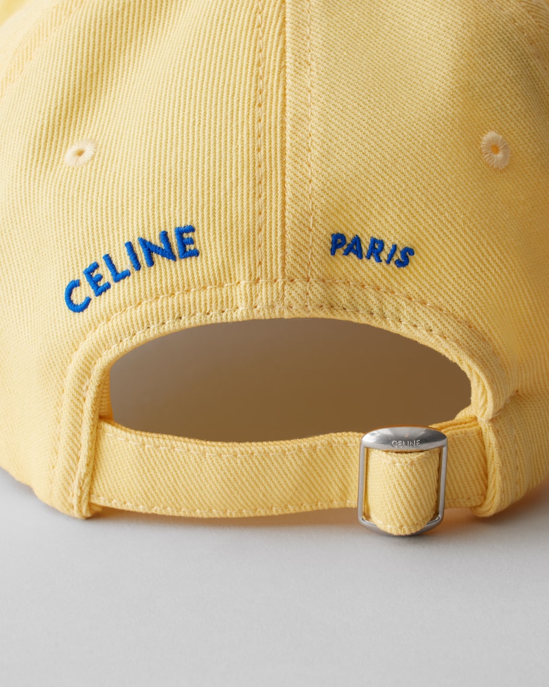 triomphe richelieu cap IN cotton twill - PALE YELLOW -  - 1 | CELINE