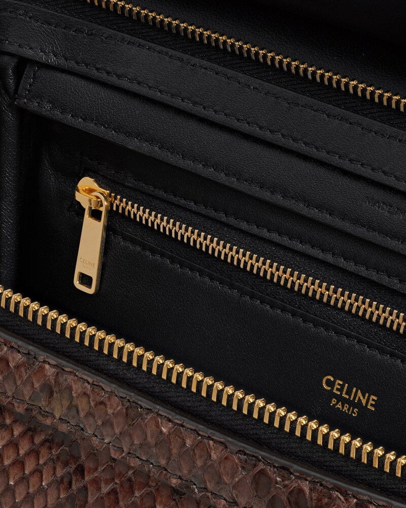 LUGGAGE petit modèle PYTHON - HICKORY - LUGGAGE - 1 | CELINE