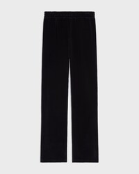 TRACKSUIT PANTS IN velvet jersey - BLACK / WHITE -  - 2 | CELINE