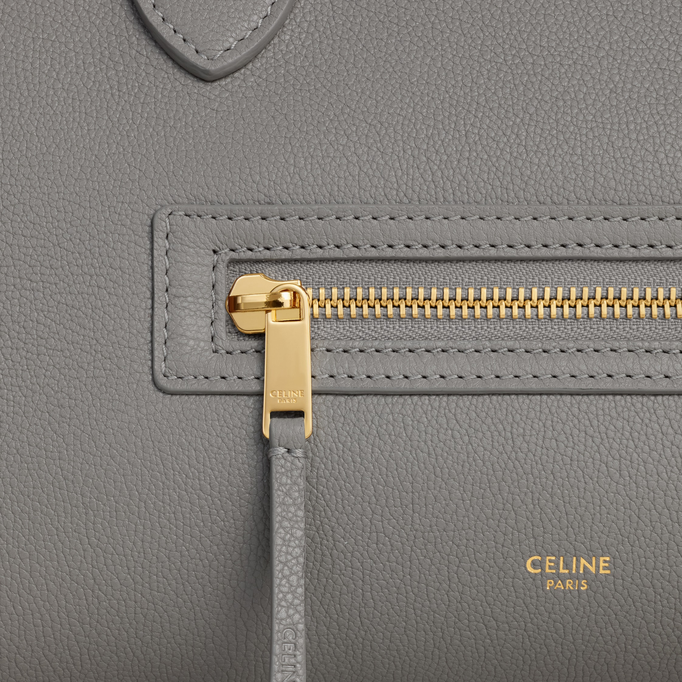 LUGGAGE IN GRAINED CALFSKIN - LIGHT GRAPHITE | CELINE