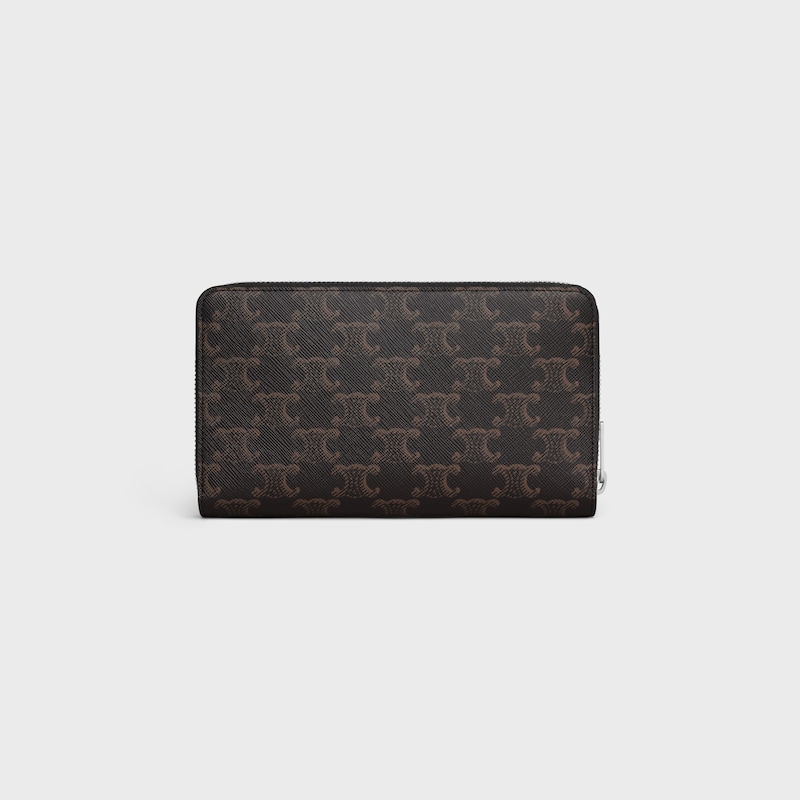 LARGE ZIPPED ORGANIZER IN Triomphe Canvas - BLACK - TRIOMPHE CANVAS - 1 | CELINE