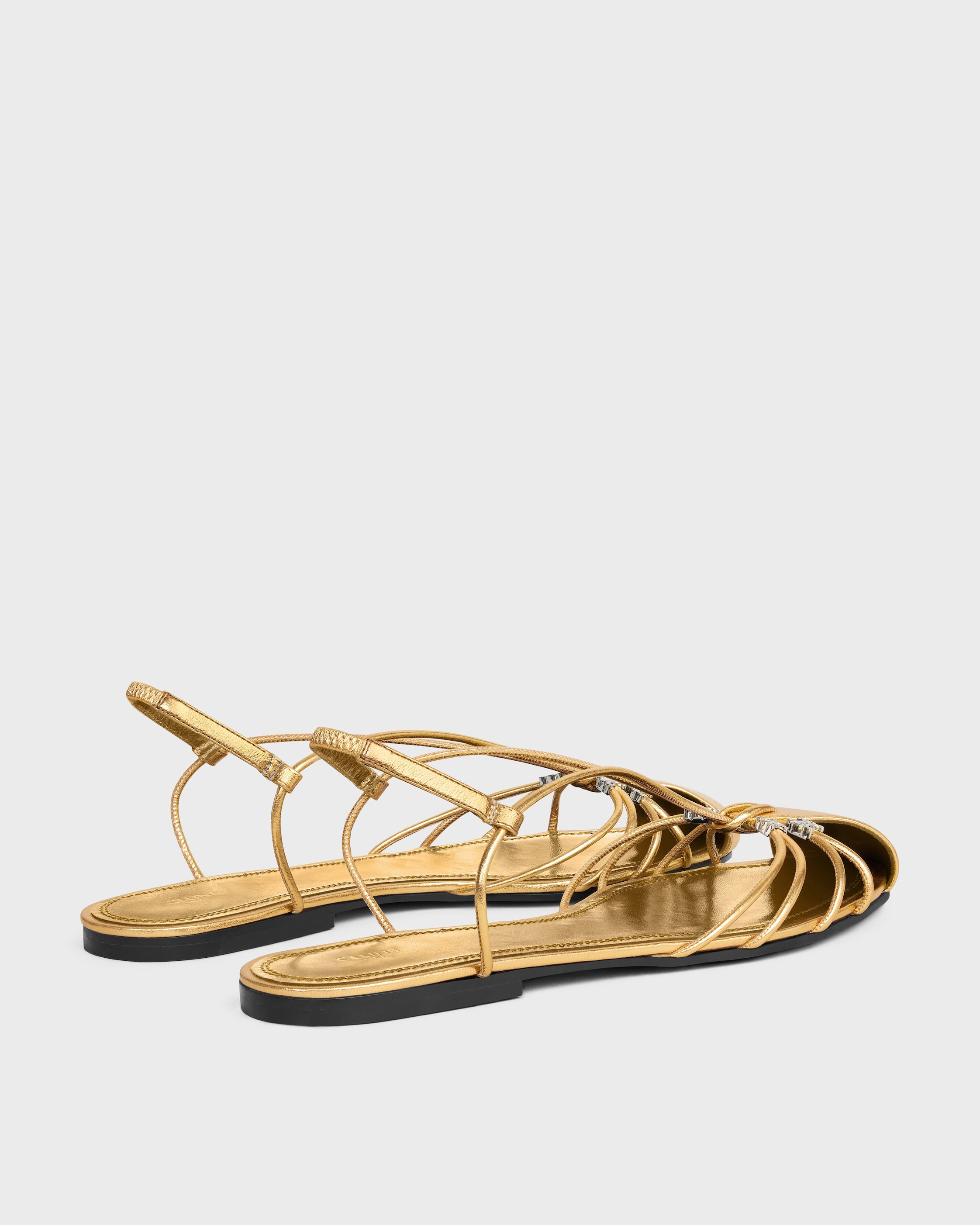 COCKTAIL SANDAL IN LAMINATED LAMBSKIN - GOLD | CELINE