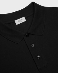 polo shirt IN PIQUE COTTON JERSEY - BLACK / POST IT YELLOW -  - 2 | CELINE