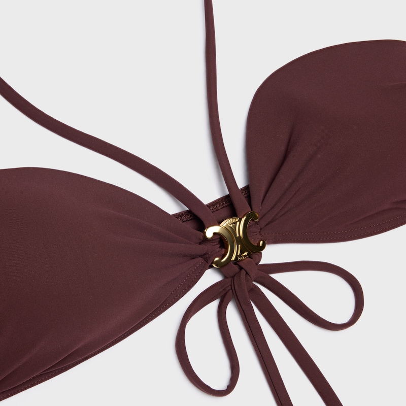balconette top IN matte jersey - PRUNE -  - 1 | CELINE