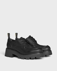 CELINE TRIOMPHE DERBY  EN CUIR DE TAUREAU BRILLANT - Noir -  - 2 | CELINE