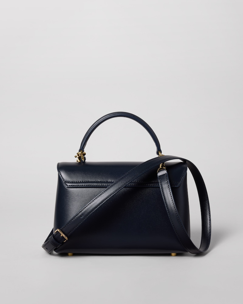 TEEN NINO BAG IN SMOOTH SATINATED CALFSKIN WITH ENAMEL CLOSURE - INK BLUE - EVENING - 1 | CELINE