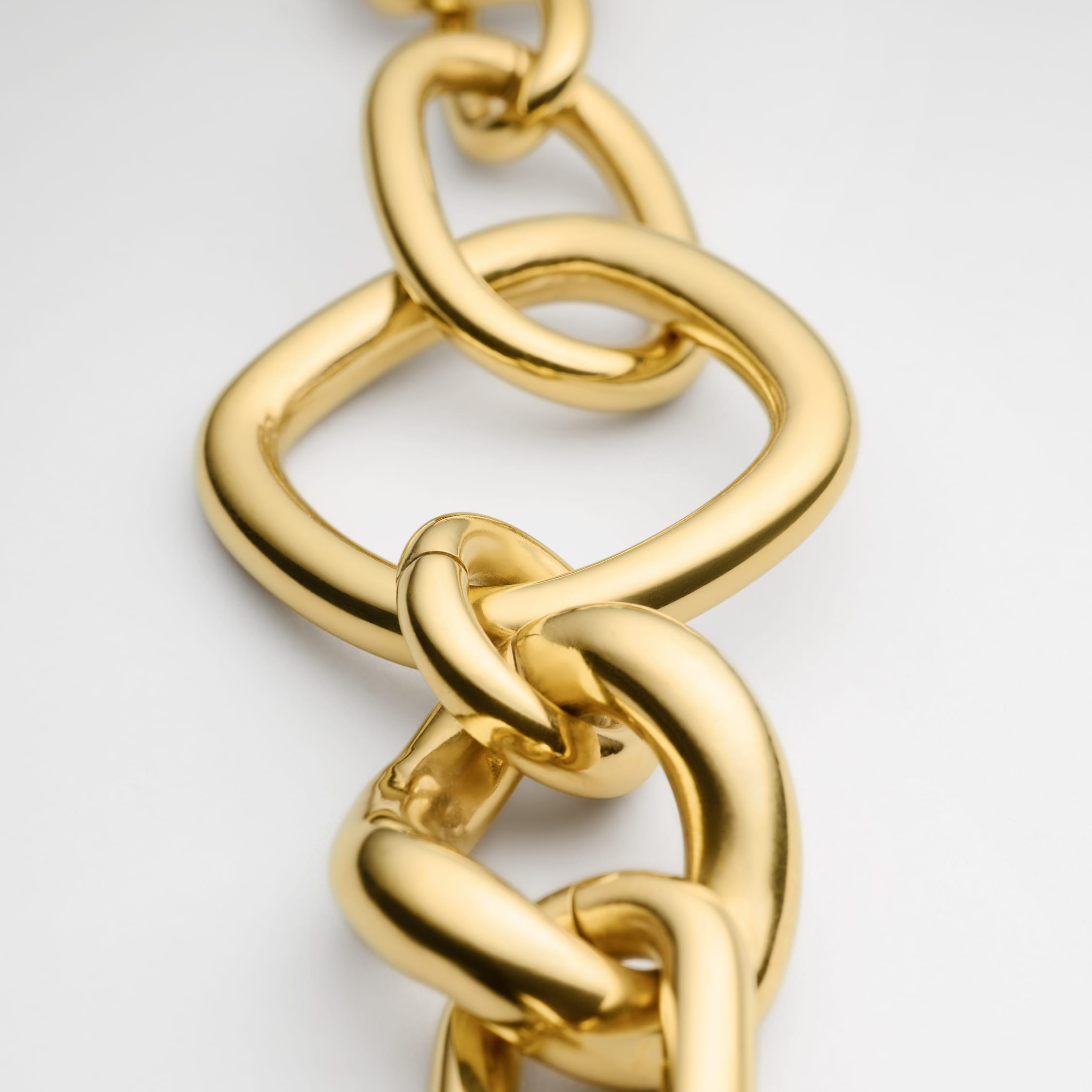 CHARMS MODERN CHUNKY GOURMETTE IN BRASS WITH GOLD FINISH - GOLD