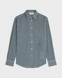 camisa de tartán de paño de algodón - BLANCO/VERDE/AMARILLO -  - 1 | CELINE