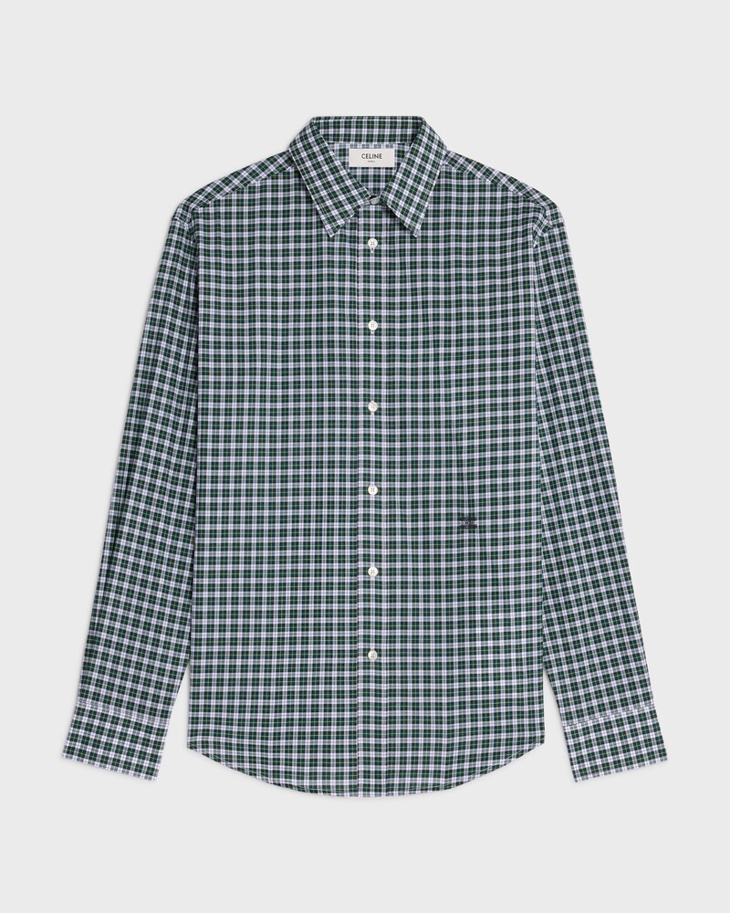 chemise coton tartan - BLANC/VERT/JAUNE -  - 1 | CELINE