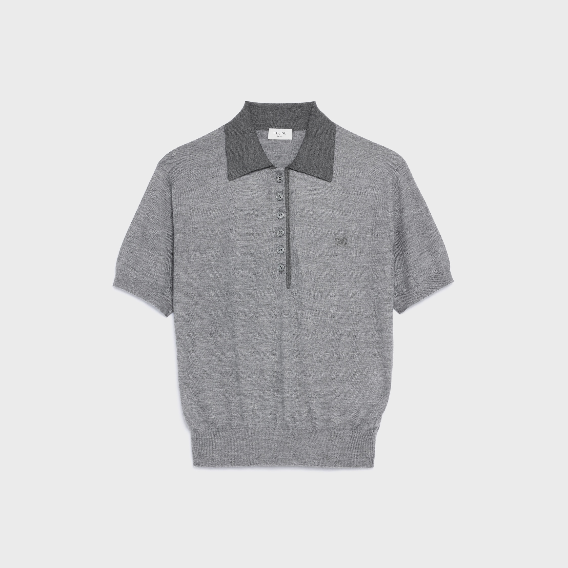 CELINE polo sweater IN fine cashmere silk