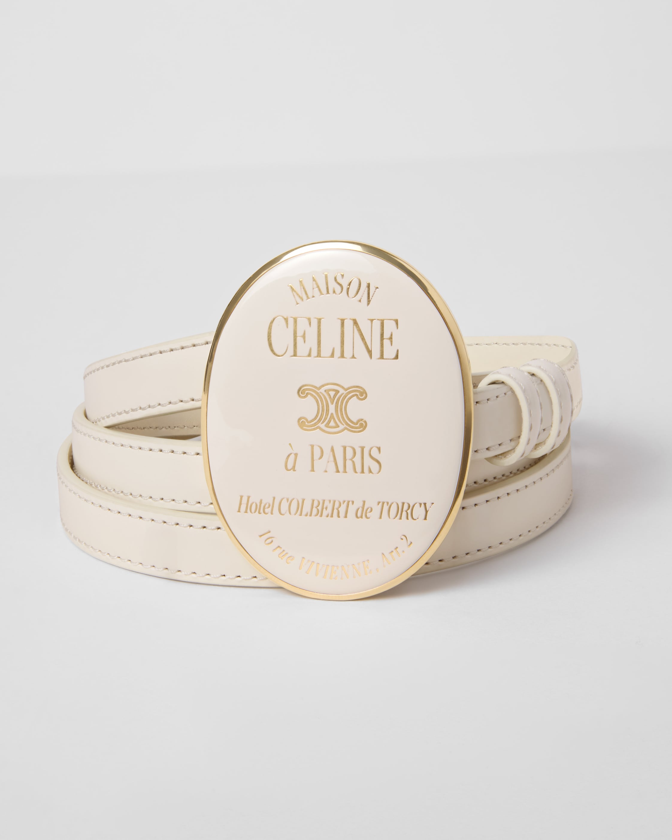リトル メゾン CELINE ベルト 13mm / トリヨン - ライス | CELINE