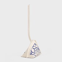 BERLINGOT CHARM IN LAMBSKIN - WHITE COTTON / NAVY BLUE - BAG CHARMS - 2 | CELINE