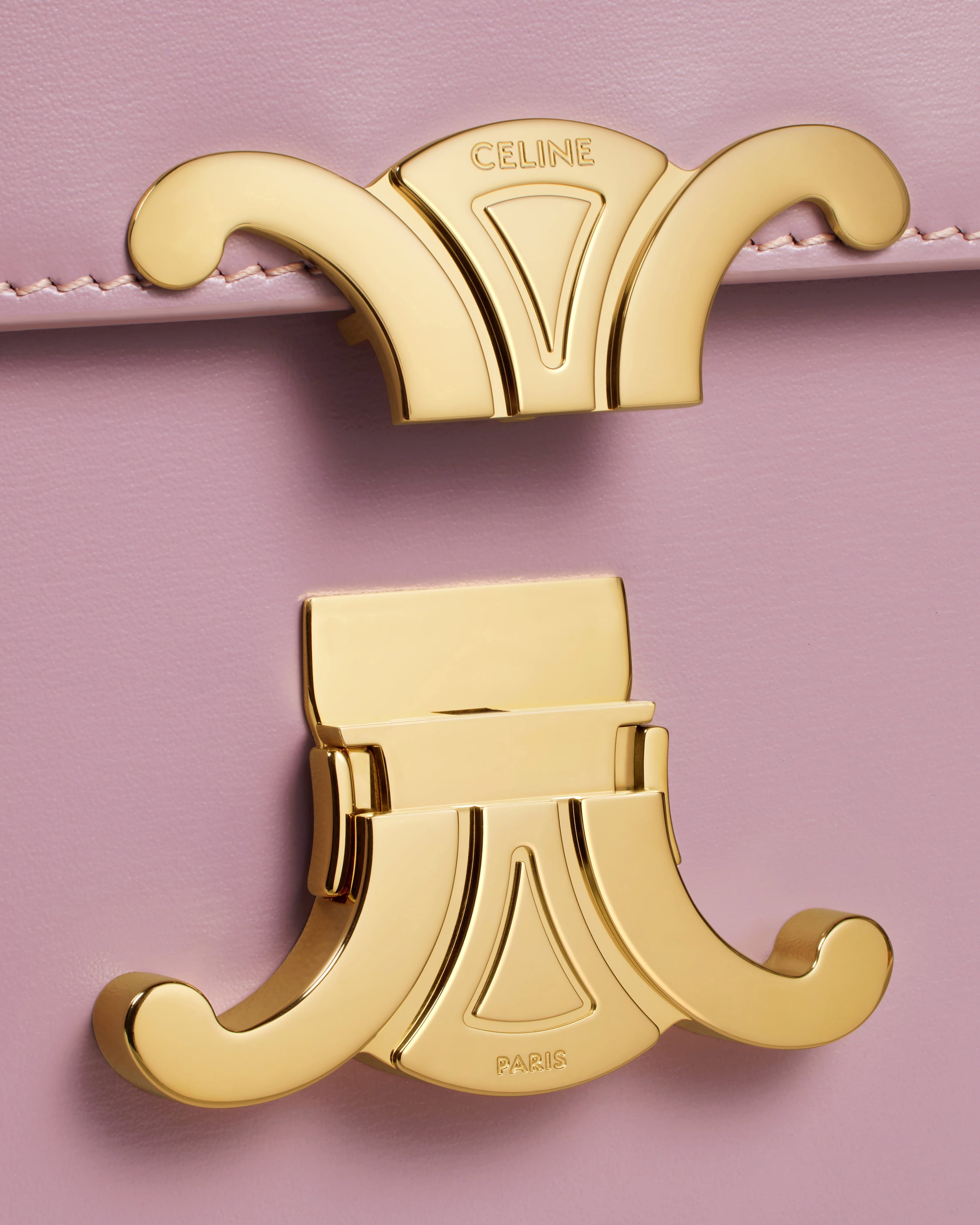 Teen Triomphe Bag in shiny calfskin - PETAL | CELINE