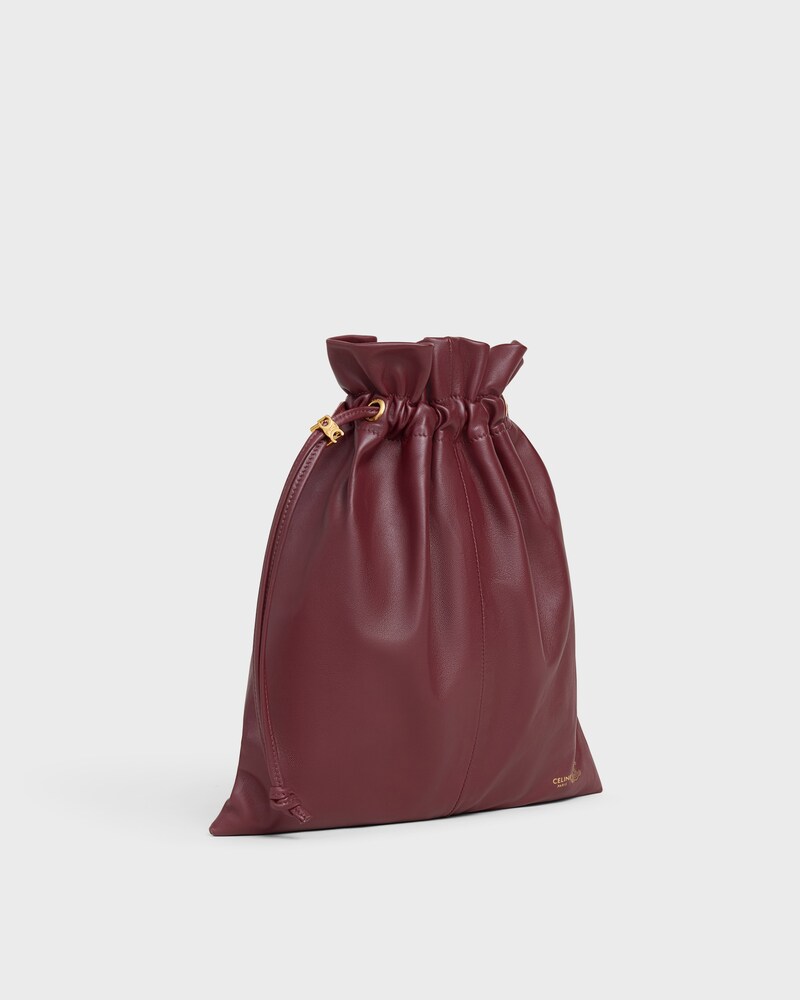 SMALL CRYSTAL POUCH IN LAMBSKIN - SYRAH - EVENING - 1 | CELINE