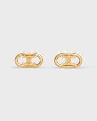 Maillon Triomphe Studs in Yellow Gold - YELLOW GOLD - ESSENTIAL GIFTS - 1 | CELINE