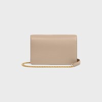 WALLET ON CHAIN MARGO IN Shiny calfskin - SAFARI - MINI BAGS - 2 | CELINE