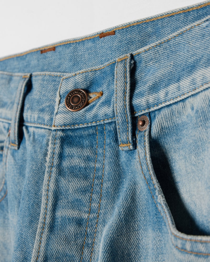Boyfriend-Jeans 002 aus Baumwolldenim - GLETSCHERBLAU -  - 1 | CELINE