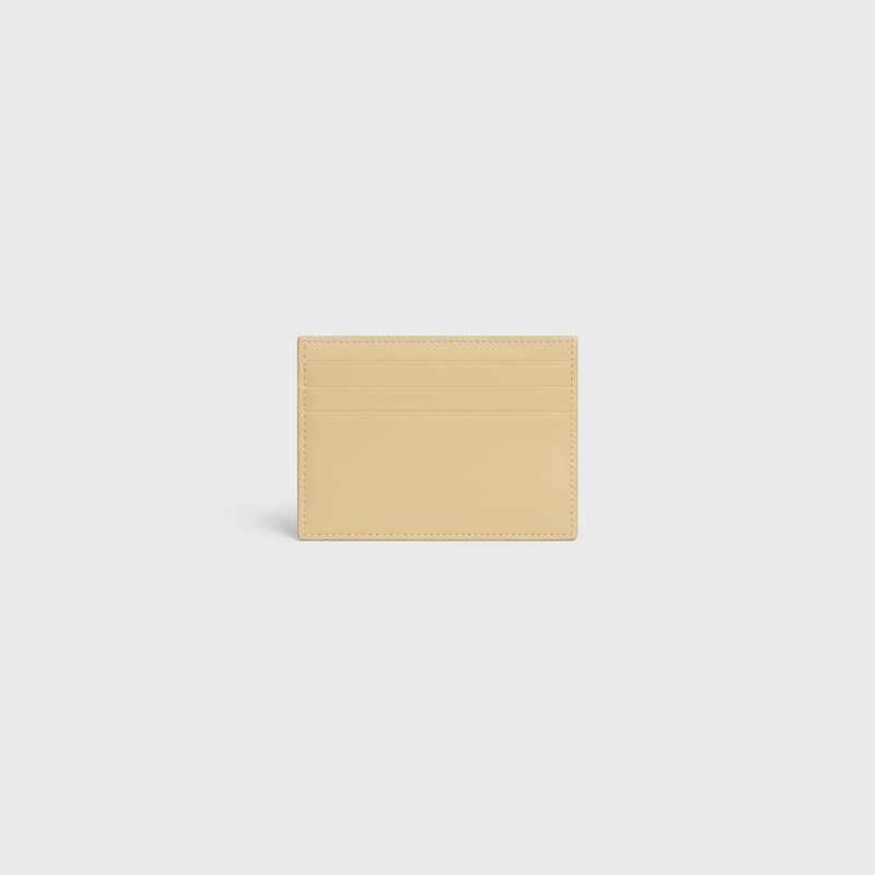 CARD HOLDER TRIOMPHE IN Shiny calfskin - SPRING YELLOW - CARD HOLDERS - 1 | CELINE