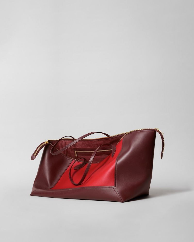 CABAS FRAME IN SMOOTH CALFSKIN - SYRAH / ULTRA RED - SHOULDER BAGS - 1 | CELINE