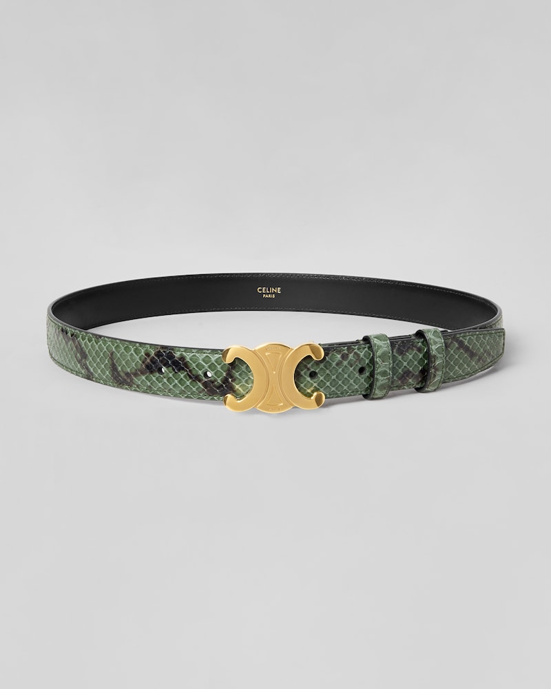 Triomphe Belt 25MM  IN PYTHON - PINE -  - 1 | CELINE