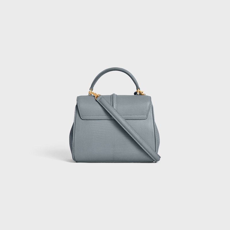 MINI 16 in Lizard - BLUE GREY - MORE LINES - 1 | CELINE