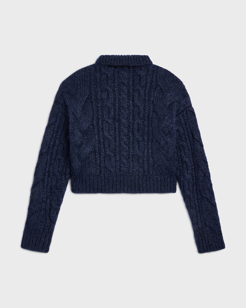 sweater IN aran mohair and wool - NAVY -  - 1 | CELINE