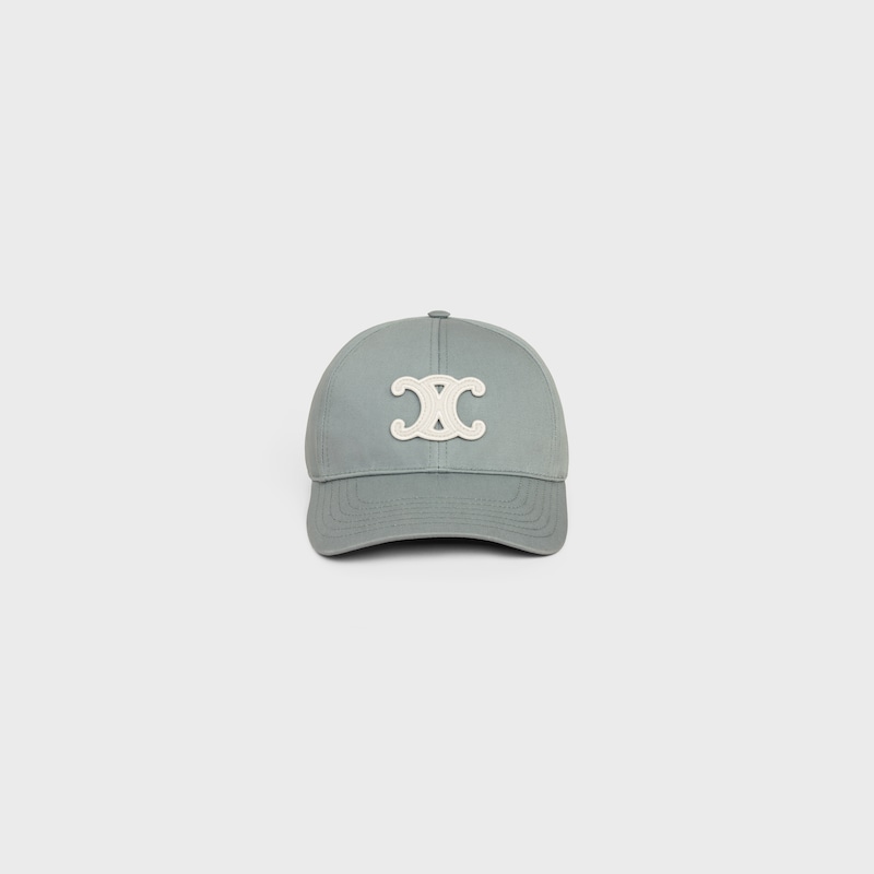 triomphe baseball cap in washed cotton - BLEU GRISE -  - 1 | CELINE