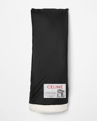 PADDED TUBULAR SILK STOLE - BLACK/IVORY -  - 2 | CELINE
