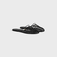 SCOOBIE BRAIDED MULE IN GOATSKIN - BLACK -  - 2 | CELINE