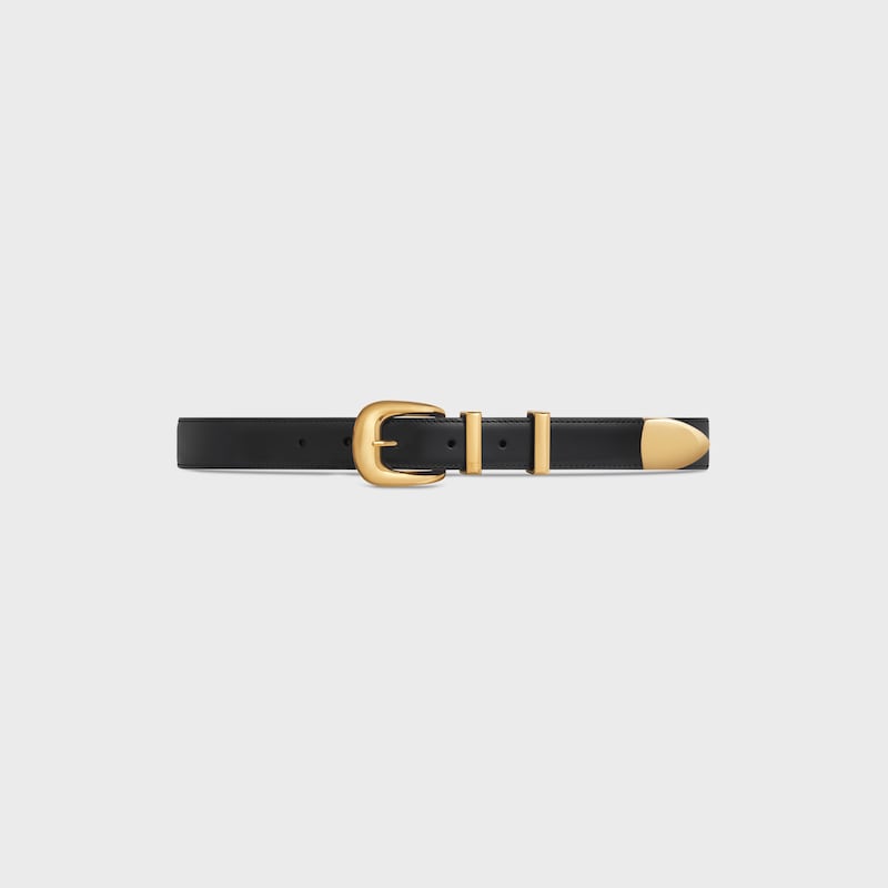 CEINTURE WESTERN 25MM Taurillon - Noir -  - 1 | CELINE