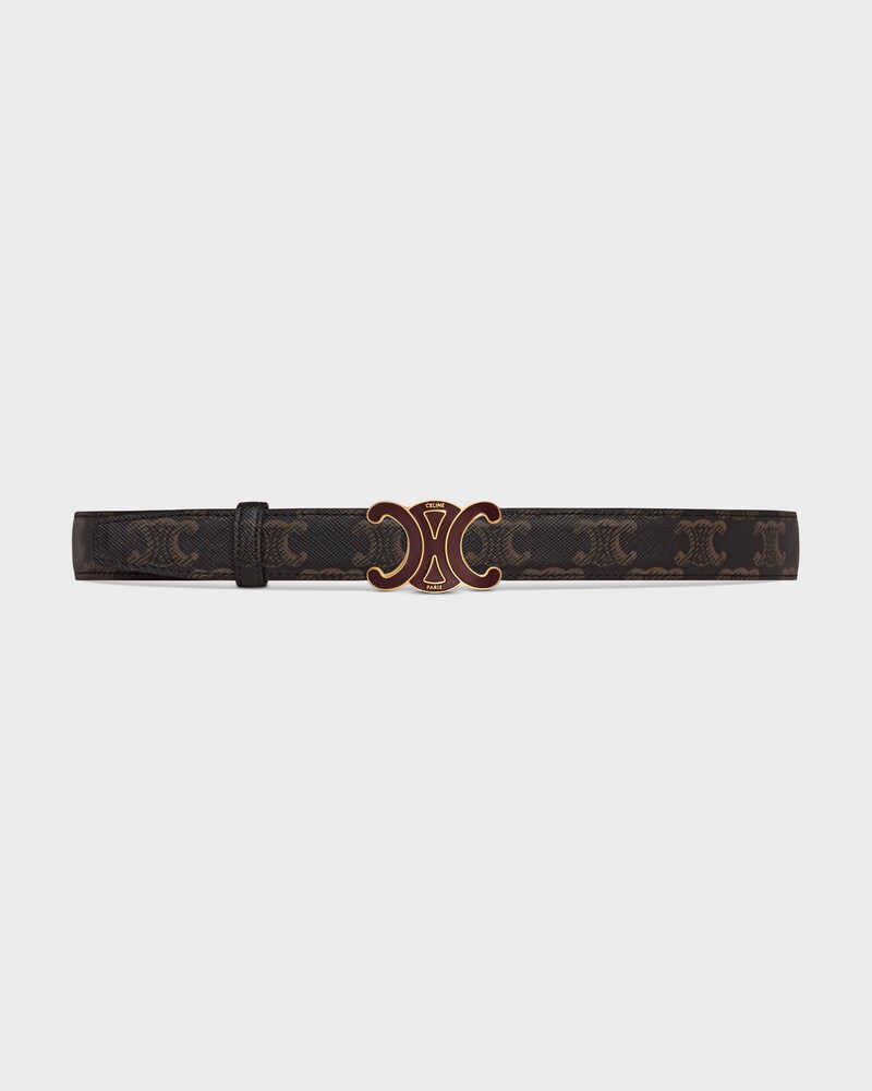 Reversible Strap 25MM IN Natural Calfskin and Triomphe Canvas -  -  - 1 | CELINE