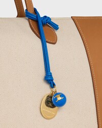 MAISON CELINE MEDALLION CHARM IN SMOOTH LAMBSKIN AND METAL - ULTRA BLUE - ACCESSORIES - 2 | CELINE
