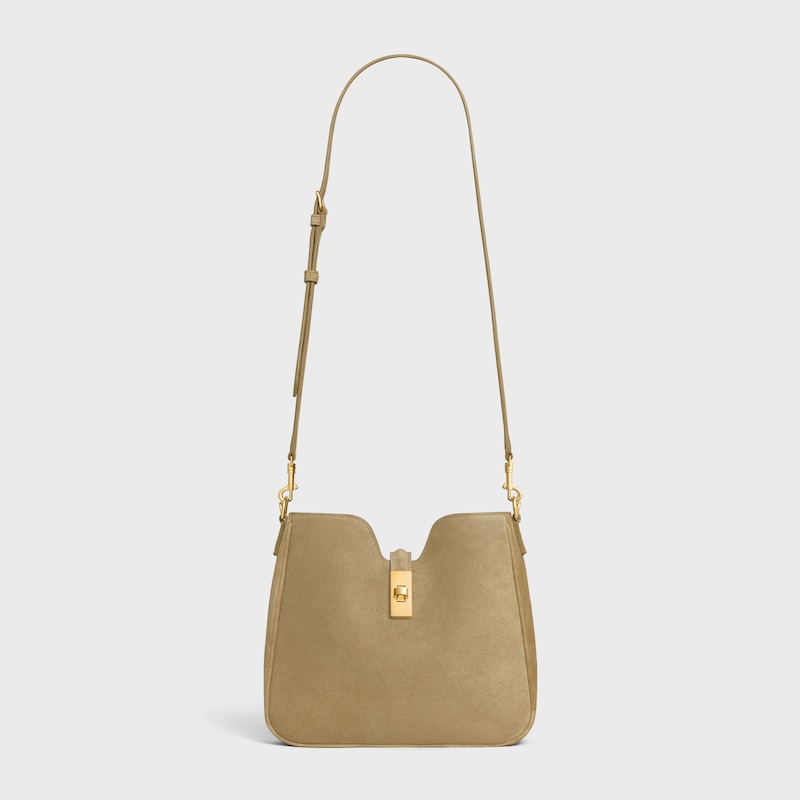 BORSA MORBIDA CAMILLE 16 PICCOLA IN PELLE DI VITELLO SCAMOSCIATA - BEIGE - CAMILLE - 1 | CELINE
