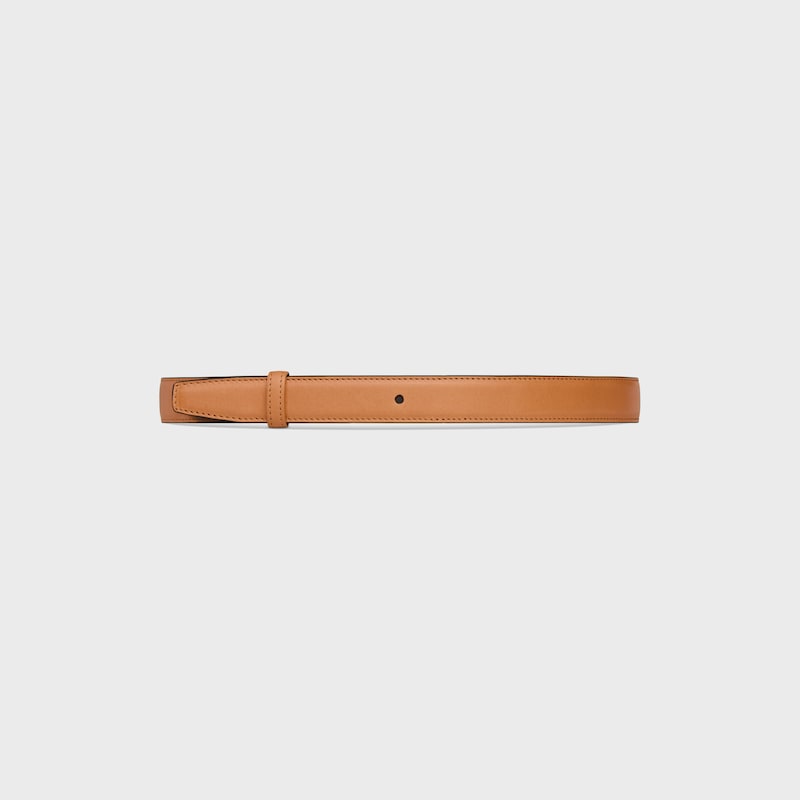 Reversible Strap 25MM IN Natural Calfskin and Triomphe Canvas - MIEL -  - 1 | CELINE