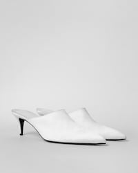 SATIN MIDI MULE - WHITE -  - 2 | CELINE