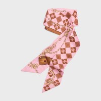 lavalliere IN silk twill - BROWN/PINK/GOLD -  - 2 | CELINE