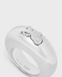 Celine Sulky Ring in Brass with Rhodium Finish - SILVER -  - 2 | CELINE