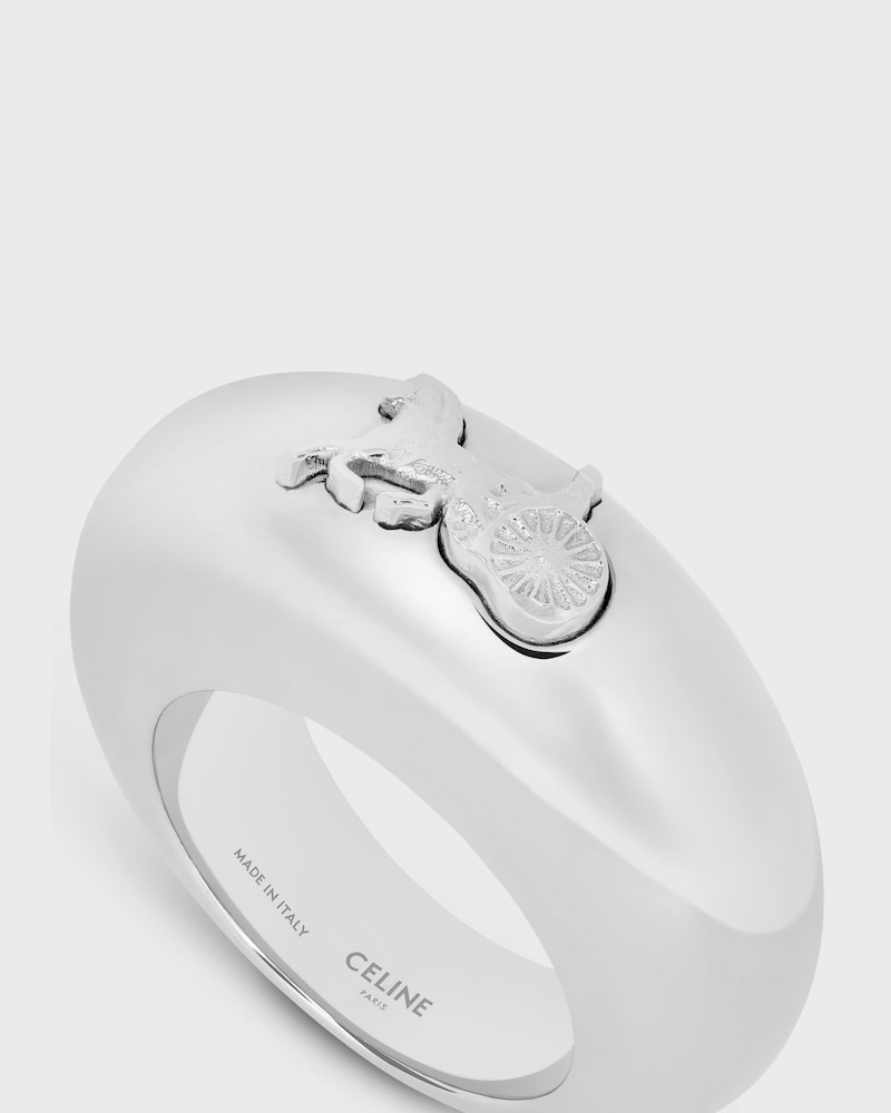 Celine Sulky Ring in Brass with Rhodium Finish - SILVER -  - 1 | CELINE