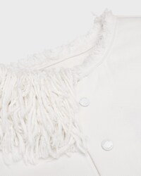 chasseur jacket IN heavy cotton twill - WHITE HEAVY STONE WASH -  - 2 | CELINE