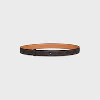CORREA REVERSIBLE DE 25 MM DE PIEL DE BECERRO NATURAL Y LONA TRIOMPHE - MIEL -  - 2 | CELINE