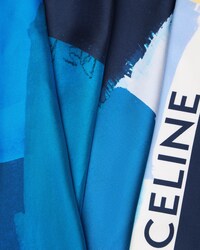 square IN silk twill - SKY BLUE/NAVY/GREY -  - 2 | CELINE