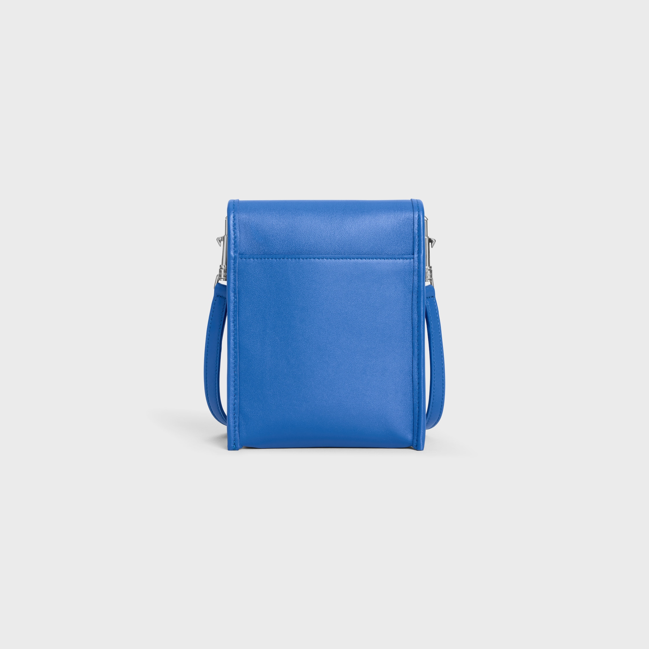VERTICAL POUCH SOFT TRIOMPHE IN SMOOTH LAMBSKIN - OXIDE BLUE | CELINE
