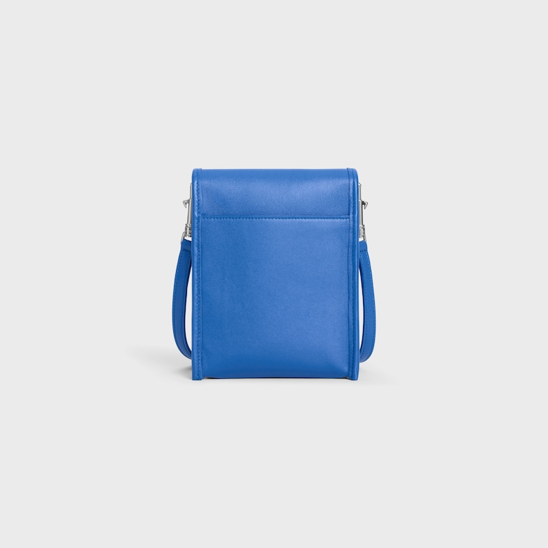 VERTICAL POUCH SOFT TRIOMPHE IN SMOOTH LAMBSKIN - OXIDE BLUE - MINI BAGS - 1 | CELINE