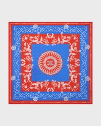 square IN silk twill - RED/BLUE/WHITE -  - 1 | CELINE