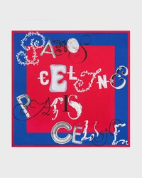 square IN silk twill - RED/BLUE/MULTICOLOR -  - 1 | CELINE