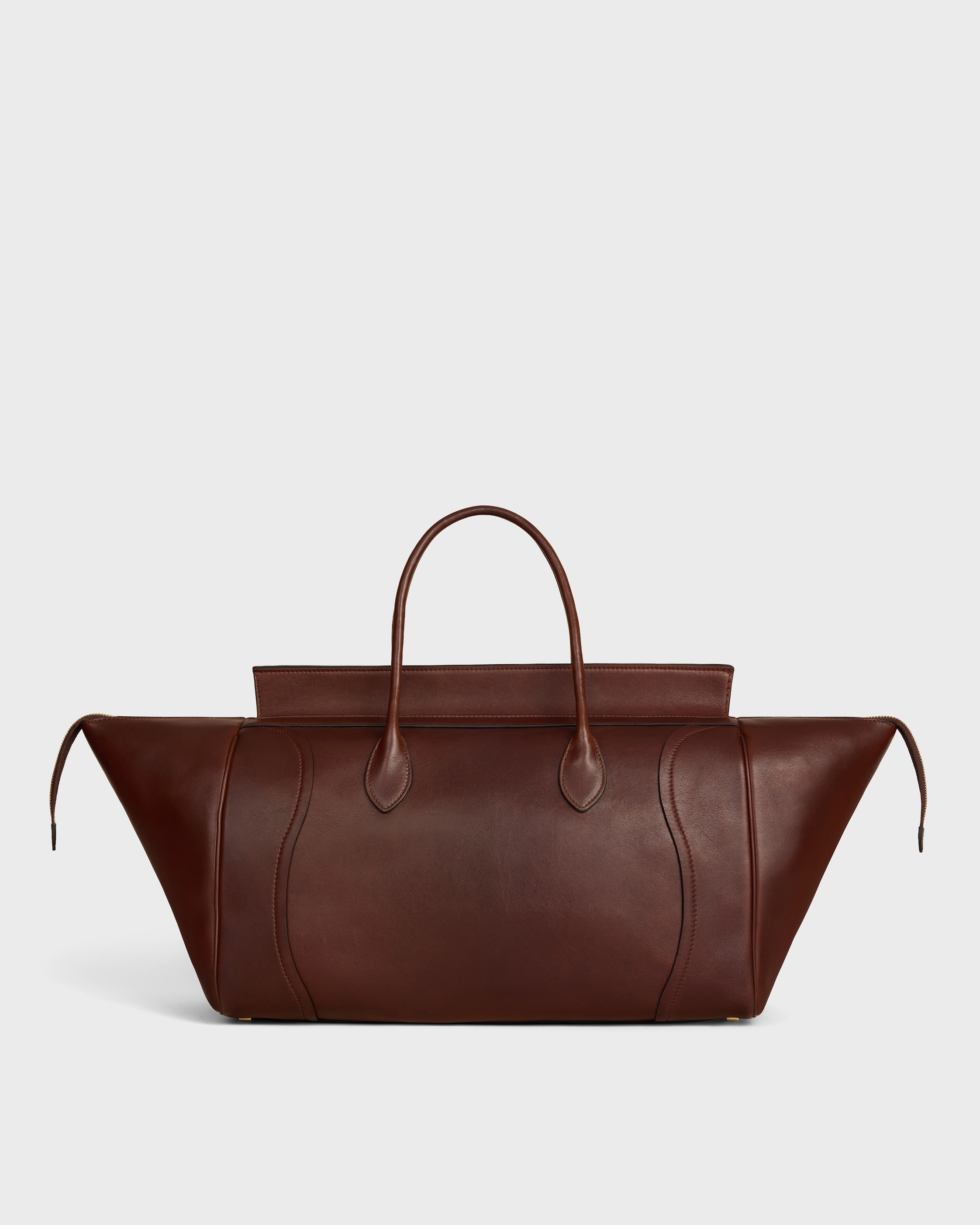 BIG LUGGAGE IN SUPPLE SHINY LAMBSKIN - DEEP BROWN | CELINE