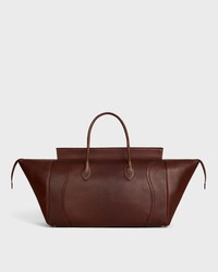 BIG LUGGAGE IN SUPPLE SHINY LAMBSKIN - DEEP BROWN - LUGGAGE - 2 | CELINE